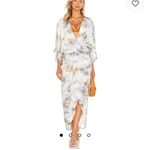 Young, Fabulous & Broke Siren Satin Dress in Moonrock Cosmic Wash